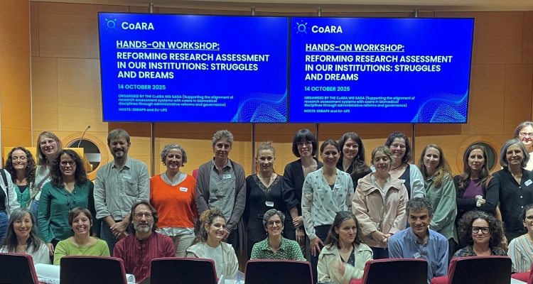 Group photo of the CoARA WG SAGA workshop “Reforming Research Assessment in Our Institutions: Struggles and Dreams.”  Group photo of the CoARA WG SAGA workshop “Reforming Research Assessment in Our Institutions: Struggles and Dreams.”