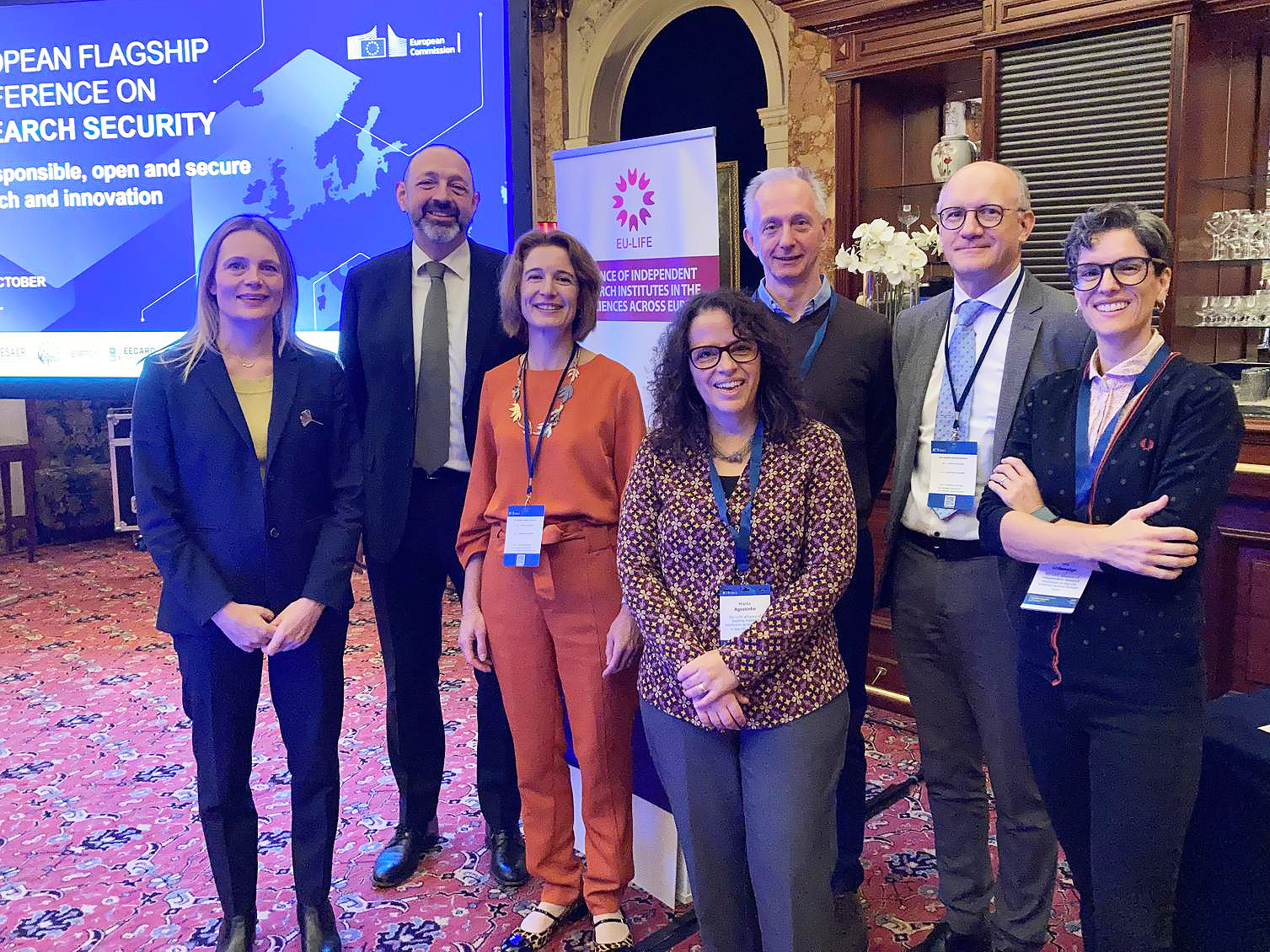 Speakers and organisers of the EU-LIFE session “Research security in practice: making space for an honest conversation”