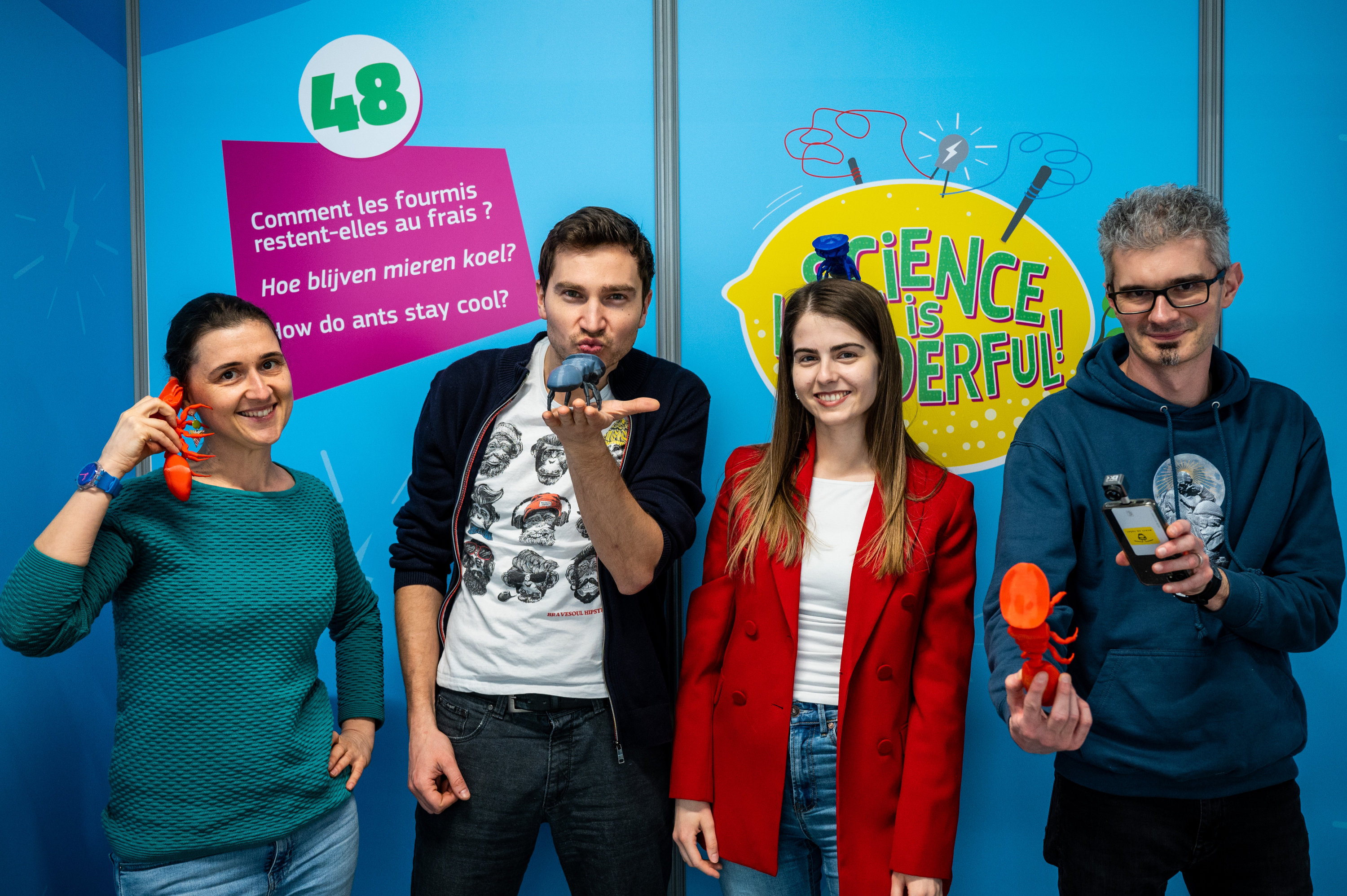 From left to right: Jelena Bujan, Marko Bračić, Antonia Smolić, Marko Košiček © European Commission