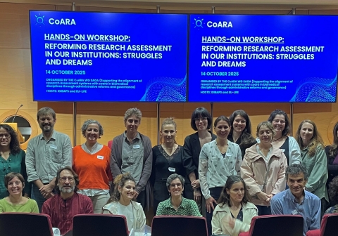 Group photo of the CoARA WG SAGA workshop “Reforming Research Assessment in Our Institutions: Struggles and Dreams.” 