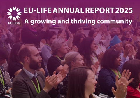 Cover of the EU-LIFE annual report 2025