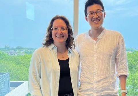 Daniela Thommen and Hongchang Fu at NKI